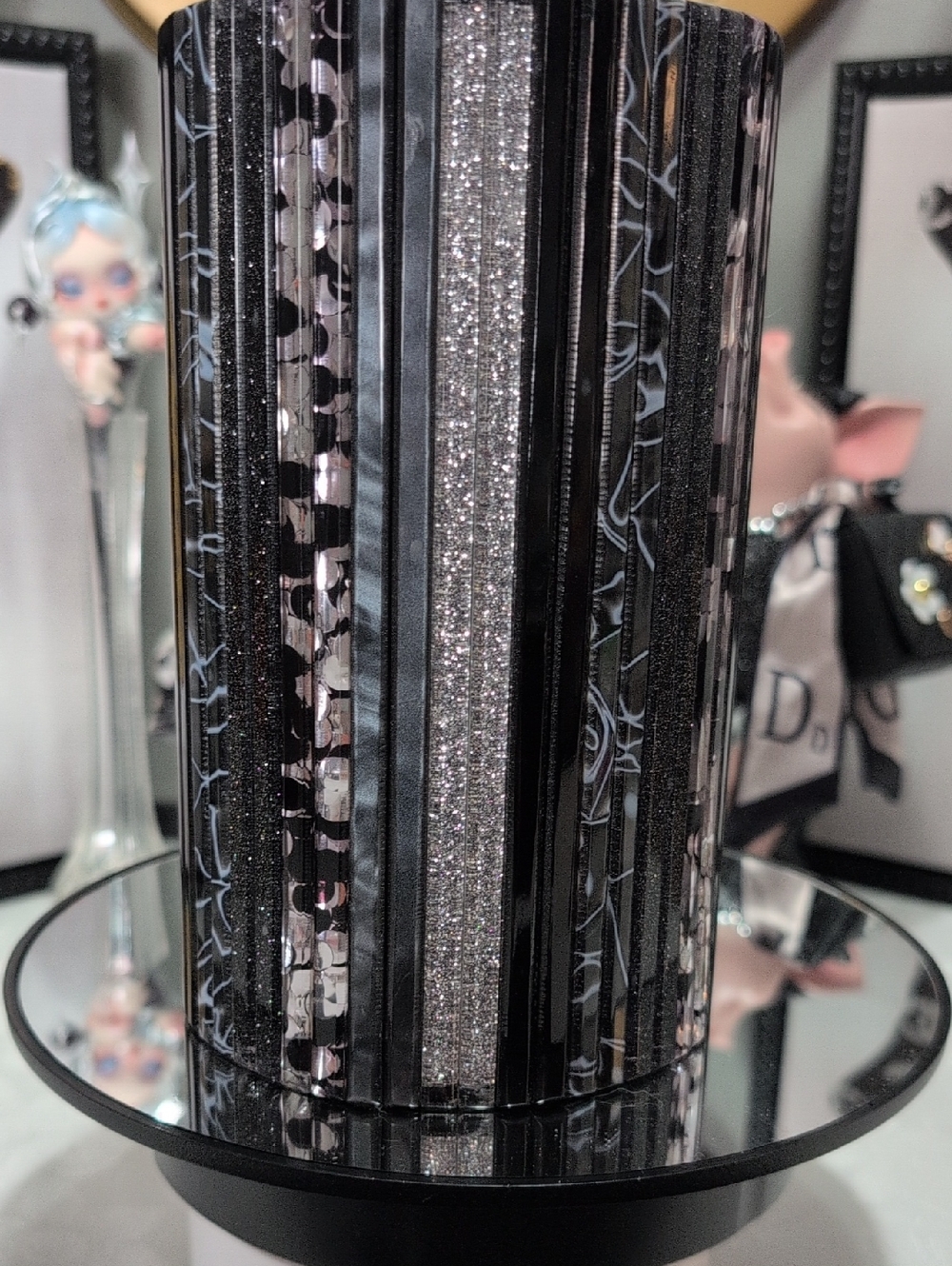 Kurt Geiger Black And Silver Cylinder 3way Purse - RARE! - Picture 6 of 14